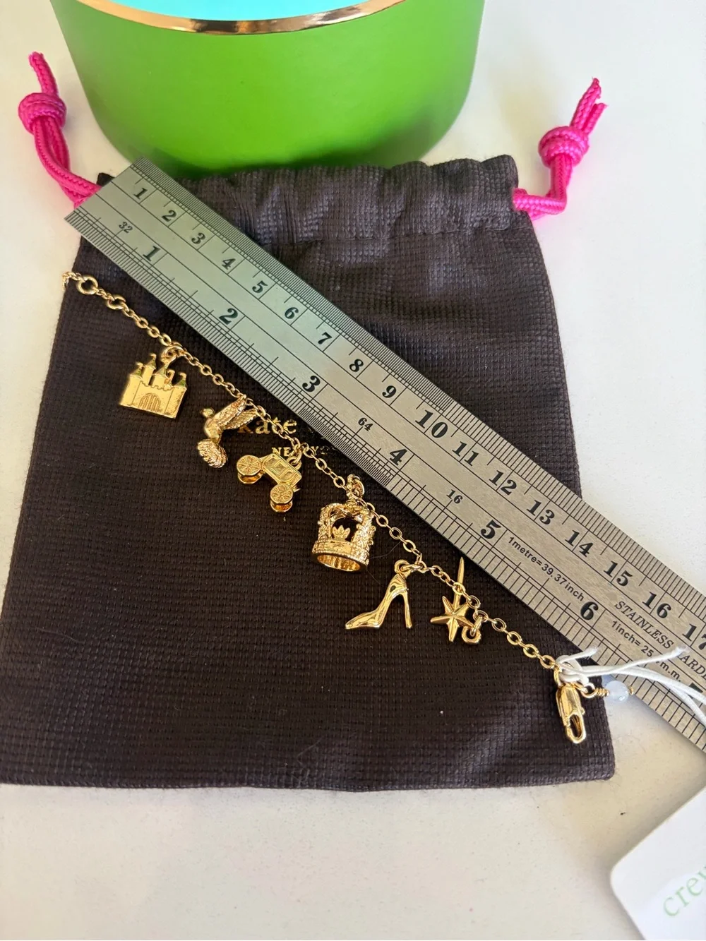 kate spade Gold Kids Charm Bracelet with Playful Charms